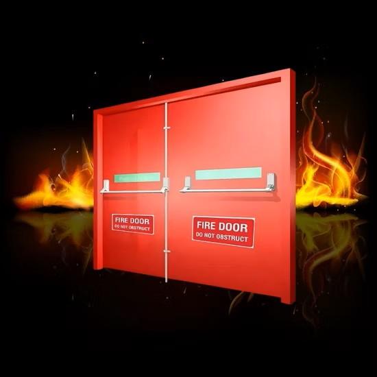 High Fire Resistance Fire Rated Steel Commercial Modern Door for Industrial Facilities