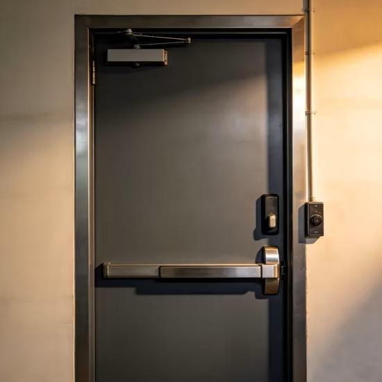 OEM Certified Export Steel Fireproof Door with Push Rod for Hospital
