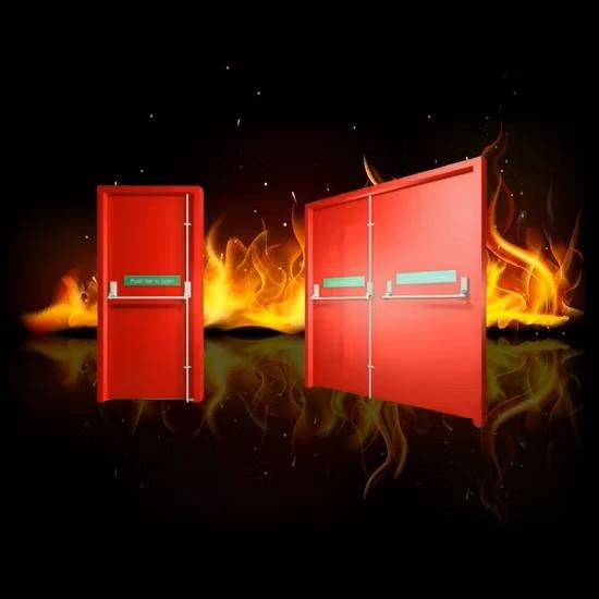 Good Sound Insulation Large Steel Fire Rated Door for Industrial Buildings